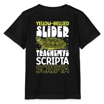 Yellow-cheeked Turtle - Stanley/Stella MINI CREATOR Kids’ T-Shirt - black - Front - Mikhail (115cm)
