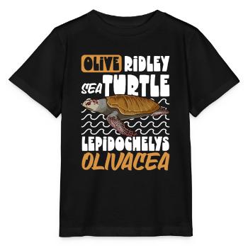 Tortue Ridley du Pacifique - T-shirt bio MINI CREATOR Stanley/Stella Enfant - noir - Devant - Mikhail (115cm)