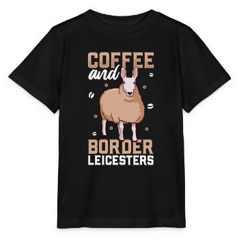 Coffee and Border Leicester - Stanley/Stella MINI CREATOR Kids’ T-Shirt - black - Front - Mikhail (115cm)