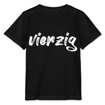 vierzig 40 Schriftzug - Stanley/Stella Kinder T-Shirt MINI CREATOR  - Schwarz - Vorne - Mikhail (115cm)