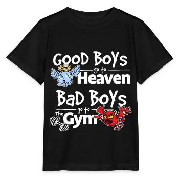 Bad boys go to the gym - Stanley/Stella MINI CREATOR Kids’ T-Shirt - black - Front - Mikhail (115cm)