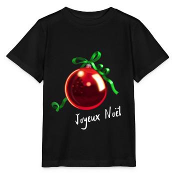 Christmas tree Joyeux Noël - Stanley/Stella MINI CREATOR Kids’ T-Shirt - black - Front - Mikhail (115cm)