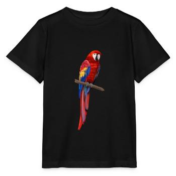Parrot - Ara parrot - Stanley/Stella MINI CREATOR Kids’ T-Shirt - black - Front - Mikhail (115cm)