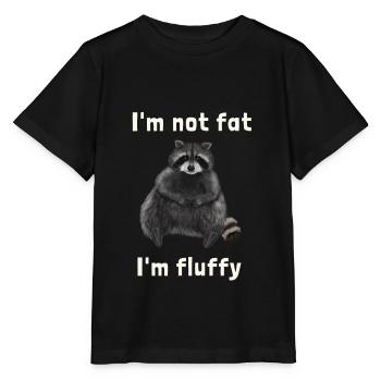 Le raton laveur n'est pas gros mais câlin - T-shirt bio MINI CREATOR Stanley/Stella Enfant - noir - Devant - Mikhail (115cm)