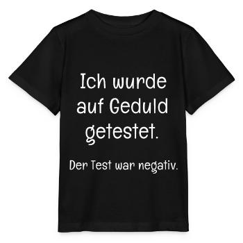 Impatience - Test de la patience négatif - T-shirt bio MINI CREATOR Stanley/Stella Enfant - noir - Devant - Mikhail (115cm)