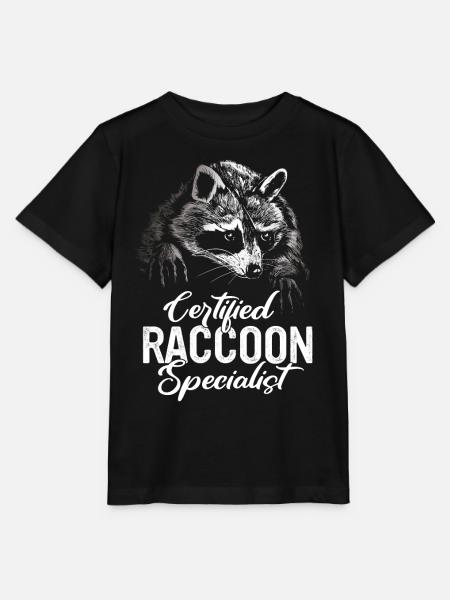 Waschbär - Stanley/Stella Kinder T-Shirt MINI CREATOR - Schwarz