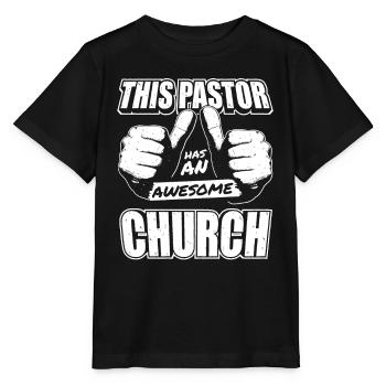 Pasteur Pasteur Prédicateur Église Christ - T-shirt bio MINI CREATOR Stanley/Stella Enfant - noir - Devant - Mikhail (115cm)