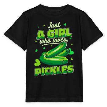 Cucumber Cucumber Cucumber Cucumber Food Dill - Stanley/Stella MINI CREATOR Kids’ T-Shirt - black - Front - Mikhail (115cm)