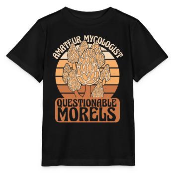 Mushroom Mushrooms Funghi Mushroom - Stanley/Stella MINI CREATOR Kids’ T-Shirt - black - Front - Mikhail (115cm)
