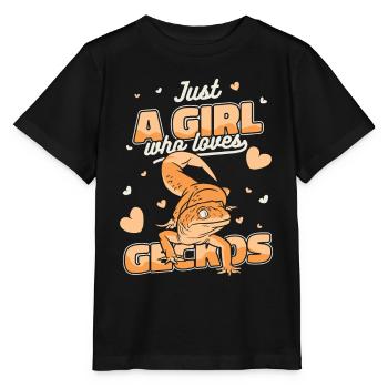 Gecko Gecko's Lizard - Stanley/Stella MINI CREATOR Kids’ T-Shirt - black - Front - Mikhail (115cm)
