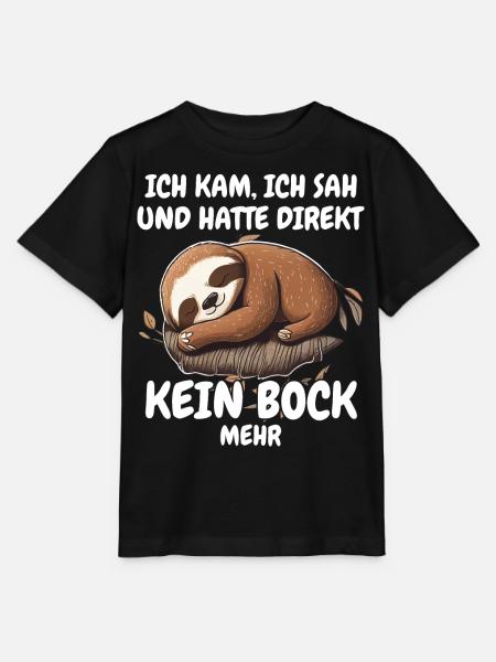 Faultier Faultiere Tier Schlafen Faul - Stanley/Stella Kinder T-Shirt MINI CREATOR  - Schwarz