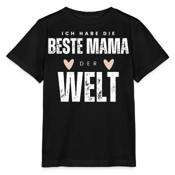 BESTE MAMA - Baby Geschenkidee Muttertag - Stanley/Stella Kinder T-Shirt MINI CREATOR  - Schwarz - Vorne - Mikhail (115cm)