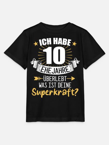 10 Hochzeitstag Geschenk Ehejahre - Stanley/Stella Kinder T-Shirt MINI CREATOR  - Schwarz
