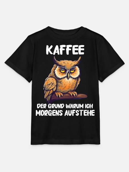 Nachteule Eule Eulen Vogel - Stanley/Stella Kinder T-Shirt MINI CREATOR - Schwarz