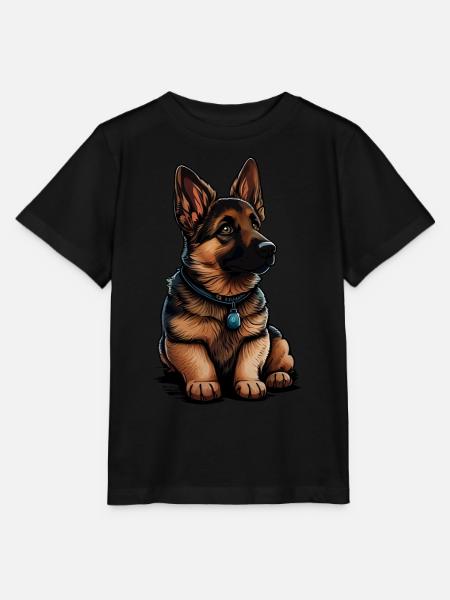 Duitse Herdershond Mechelse herder - Stanley/Stella Kinder-T-shirt MINI CREATOR  - zwart