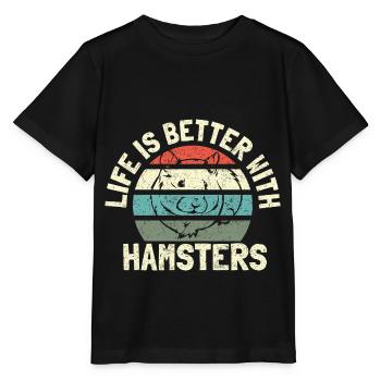 Hamster - Stanley/Stella Kinder T-Shirt MINI CREATOR  - Schwarz - Vorne - Mikhail (115cm)