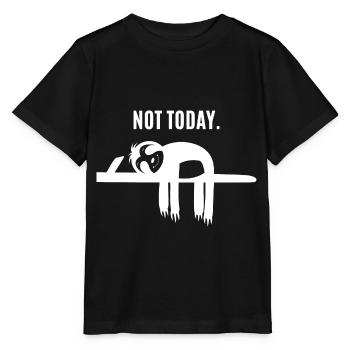 Paresseux - Paresseux / Pas aujourd'hui - Chill'n / Relax - T-shirt bio MINI CREATOR Stanley/Stella Enfant - noir - Devant - Mikhail (115cm)