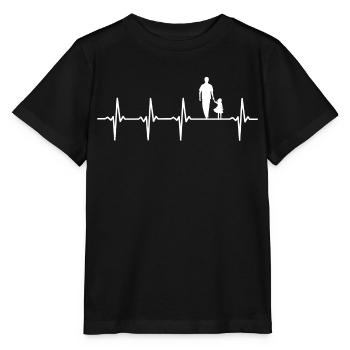 Papa and daughter heartbeat father and daughter - Stanley/Stella MINI CREATOR Kids’ T-Shirt - black - Front - Mikhail (115cm)