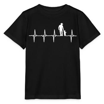 Grand-père et fils Heartbeat Père et fils - T-shirt bio MINI CREATOR Stanley/Stella Enfant - noir - Devant - Mikhail (115cm)