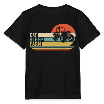 Manger Dormir Ferme - T-shirt bio MINI CREATOR Stanley/Stella Enfant - noir - Devant - Mikhail (115cm)