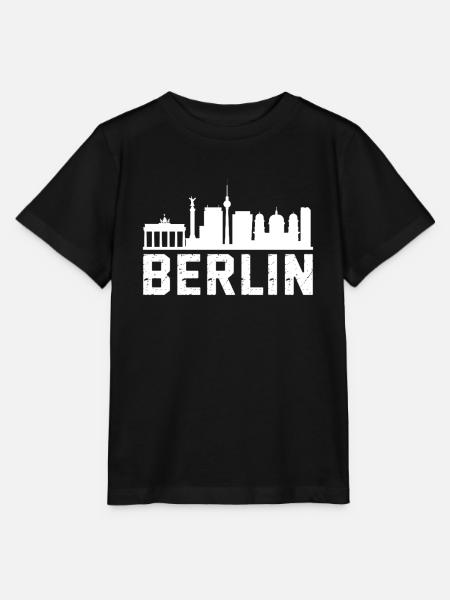 Berlin Skyline - Stanley/Stella Kinder T-Shirt MINI CREATOR  - Schwarz