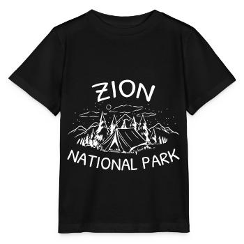 États-Unis États-Unis Parc national - T-shirt bio MINI CREATOR Stanley/Stella Enfant - noir - Devant - Mikhail (115cm)