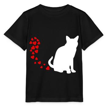Katzen Liebe Mietzekatze Geschenkidee - Stanley/Stella Kinder T-Shirt MINI CREATOR  - Schwarz - Vorne - Mikhail (115cm)