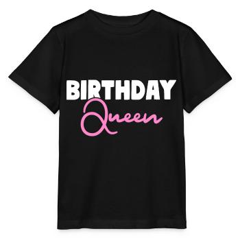 Birthday Queen Birthday Girl - Stanley/Stella Kinder T-Shirt MINI CREATOR  - Schwarz - Vorne - Mikhail (115cm)