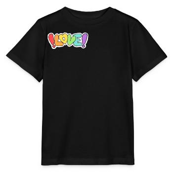 "Love" rainbow lettering - Stanley/Stella MINI CREATOR Kids’ T-Shirt - black - Front - Mikhail (115cm)
