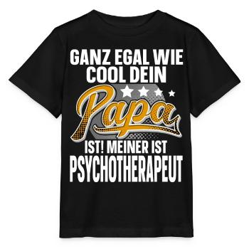 Psychotherapeut Papa Vater Vatertag Cooler Papa - Stanley/Stella Kinder T-Shirt MINI CREATOR  - Schwarz - Vorne - Mikhail (115cm)