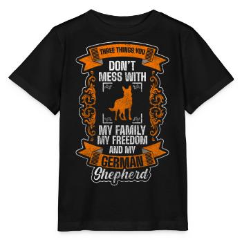 Chien Chien Sports Protection Service Chien de Garde - T-shirt bio MINI CREATOR Stanley/Stella Enfant - noir - Devant - Mikhail (115cm)