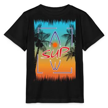 SUP Board Paddle Stand Up Paddling Shirt - T-shirt bio MINI CREATOR Stanley/Stella Enfant - noir - Devant - Mikhail (115cm)