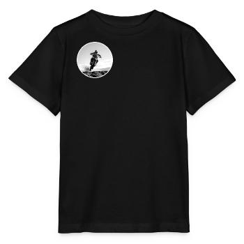 Logo motocross noir et blanc - Blanc - T-shirt bio MINI CREATOR Stanley/Stella Enfant - noir - Devant - Mikhail (115cm)