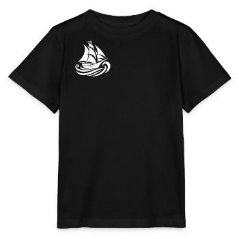 Segelboot Silhouette Meer und Wellen - Stanley/Stella Kinder T-Shirt MINI CREATOR  - Schwarz - Vorne - Mikhail (115cm)