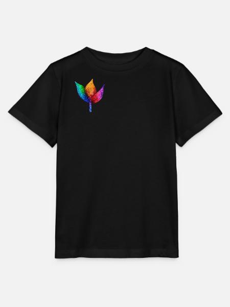 Regenbogengeometrisches Blatt - Stanley/Stella Kinder T-Shirt MINI CREATOR  - Schwarz