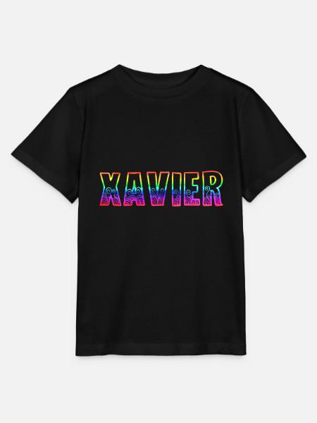xavier rs regenbogen - Stanley/Stella Kinder T-Shirt MINI CREATOR - Schwarz