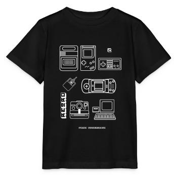 retro game blueprint nerd pc game 8bit console lol - Stanley/Stella MINI CREATOR Kids’ T-Shirt - black - Front - Mikhail (115cm)