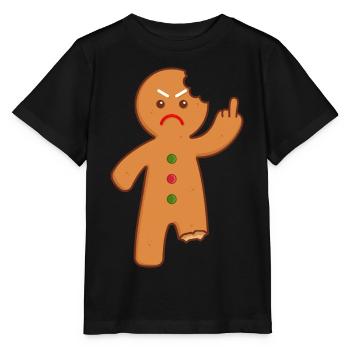 Homme de pain d'épice doigt du milieu puant - T-shirt bio MINI CREATOR Stanley/Stella Enfant - noir - Devant - Mikhail (115cm)