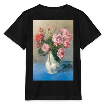 Malerei - Malerei mit Rosen in der Vase. - Stanley/Stella Kinder T-Shirt MINI CREATOR  - Schwarz - Vorne - Mikhail (115cm)