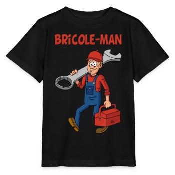 Bricole-man - T-shirt bio MINI CREATOR Stanley/Stella Enfant - noir - Devant - Mikhail (115cm)