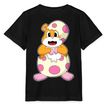 Hamster Eierschale  - Stanley/Stella Kinder T-Shirt MINI CREATOR  - Schwarz - Vorne - Mikhail (115cm)
