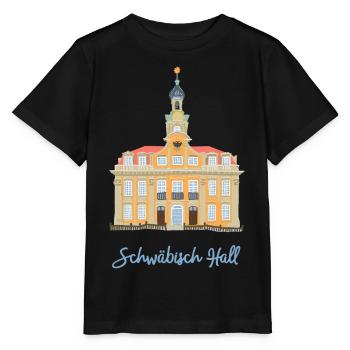 Schwäbisch Hall, barockes Rathaus, Süddeutschland - Stanley/Stella Kinder T-Shirt MINI CREATOR  - Schwarz - Vorne - Mikhail (115cm)