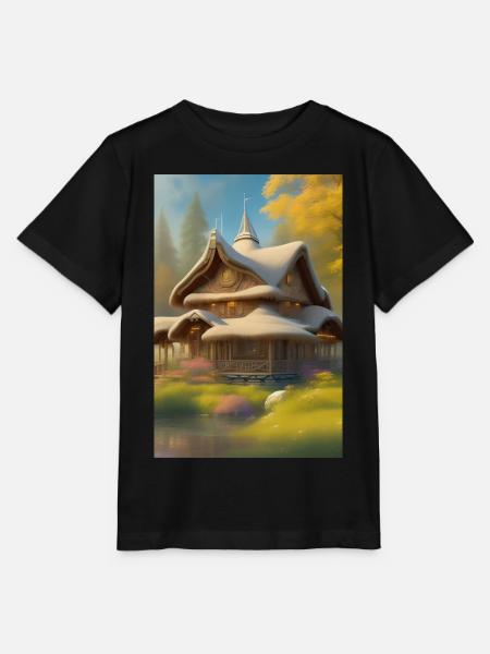 Charmante Hütte am See - Stanley/Stella Kinder T-Shirt MINI CREATOR - Schwarz