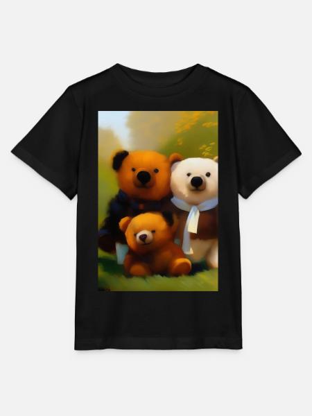 Teddybär - Stanley/Stella Kinder T-Shirt MINI CREATOR - Schwarz