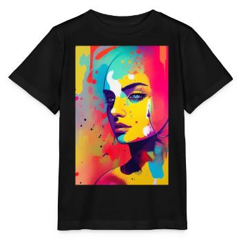 Abstrakte Kunst - Stanley/Stella Kinder T-Shirt MINI CREATOR  - Schwarz - Vorne - Mikhail (115cm)