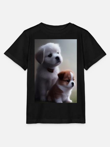 Baby Hund - Stanley/Stella Kinder T-Shirt MINI CREATOR  - Schwarz