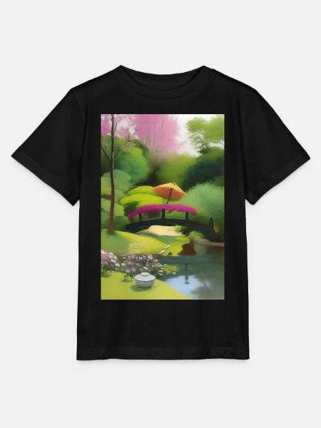 Chinesischer Zen Garten - Stanley/Stella Kinder T-Shirt MINI CREATOR - Schwarz