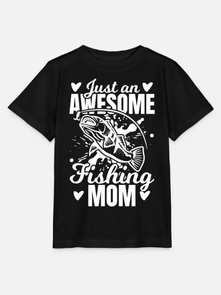 Lustige Fischer Mama - Stanley/Stella Kinder T-Shirt MINI CREATOR - Schwarz