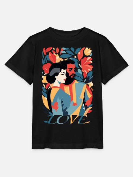 Abstrakte Kunst Mann und Frau - Stanley/Stella Kinder T-Shirt MINI CREATOR - Schwarz