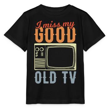 Télévision à tube - T-shirt bio MINI CREATOR Stanley/Stella Enfant - noir - Devant - Mikhail (115cm)